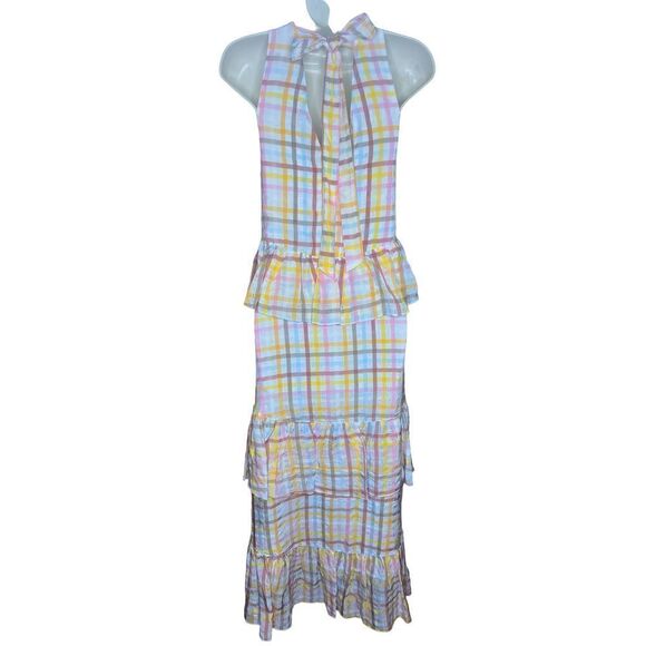 Cinq a Sept Astor White Multi Tiered Multi Dress NWT Size 14 - Picture 8 of 11